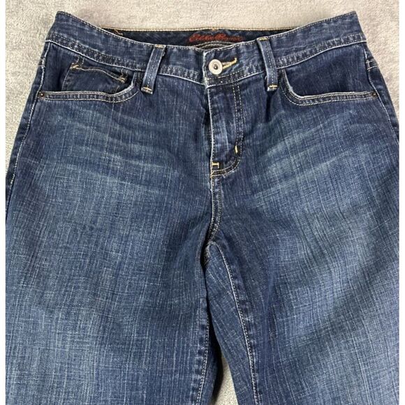 Eddie Bauer Women's Size 6 R Shaped Fit Blue High Rise Straight Jeans Baggy Y2K - Picture 3 of 15